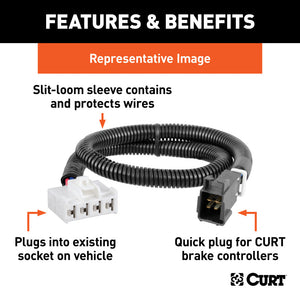 Curt 16-19 Toyota Tacoma Trailer Brake Controller Harness (Packaged)