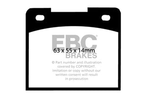 EBC 64-66 Ford Cortina 1.2 Ultimax2 Front Brake Pads