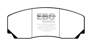 EBC 90-00 Aston Martin Vantage 5.3 (Twin Supercharged)(AP) Bluestuff Front Brake Pads