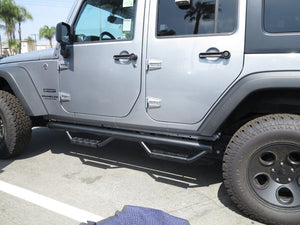 RBP RX-7 Step Bars 07-17 Jeep Wrangler JK (4-Door) - Black