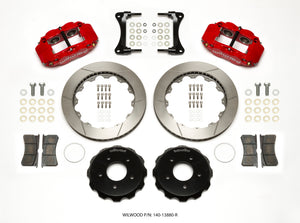 Wilwood Narrow Superlite 4R Front Hat Kit 12.88in Red 2007-Up Jeep Wrangler