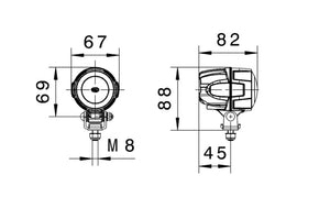 Hella Work Lamp Na 0Gr Md1242 Dt M50 1G0