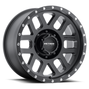 Method MR306 Mesh 18x9 +18mm Offset 8x170 130.81mm CB Matte Black Wheel