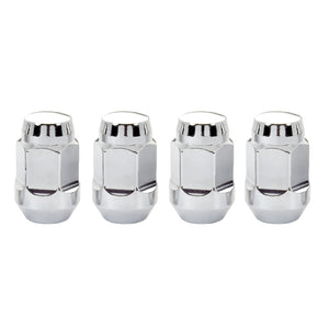 McGard Hex Lug Nut (Cone Seat Bulge Style) 7/16-20 / 3/4 Hex / 1.45in. Length (4-Pack) - Chrome