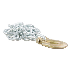 Curt 35in Safety Chain w/1 Clevis Hook (7800lbs Clear Zinc)