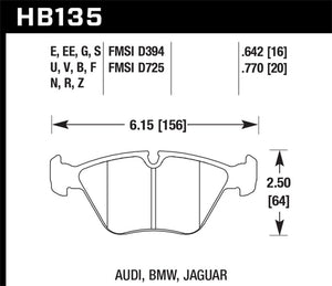 Hawk 95-02 BMW M3 DTC-50 Front Brake Pads