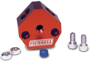 Russell Performance Billet Aluminum Y-Block w/ 1/2in inlet & 3/8in outlet