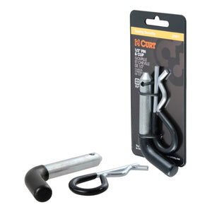 Curt 1/2in Hitch Pin (1-1/4in Receiver Zinc w/Rubber Grip Packaged)