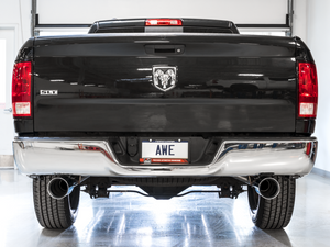 AWE Tuning 09-18 RAM 1500 5.7L (w/Cutouts) 0FG Dual Rear Exit Cat-Back Exhaust - Chrome Silver Tips