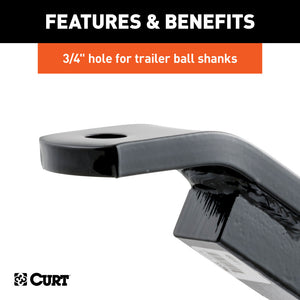 Curt Class 2 Ball Mount (1-1/4in Shank 3500lbs 3-1/8in Rise 10-5/16in Long)