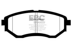 EBC 13+ Subaru Forester 2.0 Turbo Greenstuff Front Brake Pads