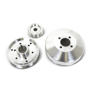 BBK 96-01 Mustang 4.6 GT Cobra Underdrive Pulley Kit - Lightweight CNC Billet Aluminum (3pc)