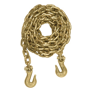 Curt 16ft Transport Binder Safety Chain w/2 Clevis Hooks (26400lbs Yellow Zinc)