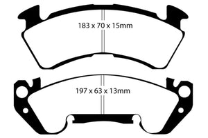 EBC 92-96 Chevrolet Caprice 4.3 Police Greenstuff Front Brake Pads