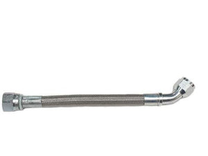 ATP 12in L -10 AN Steel Braided Hose Straight/45 Degree Hose Ends (For Oil/Coolant)