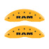 MGP 4 Caliper Covers Engraved Front RAM Engraved Rear RAMHEAD Yellow finish black ch