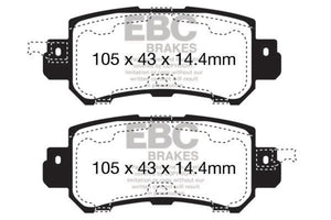 EBC 12+ Mazda CX-5 2 Greenstuff Rear Brake Pads