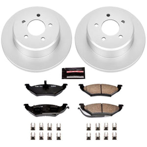 Power Stop 97-99 Chrysler Town & Country Rear Z17 Evolution Geomet Coated Brake Kit