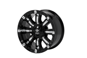 RBP 94R 18x9.0 6x139.7 BP / 5 BS 0mm Offset 108mm CB (Hub Centric) Black w/Chrome Inserts Wheel