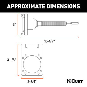 Curt Electrical Adapter w/Tester (4-Way Flat Vehicle to 7-Way RV Blade Trailer)