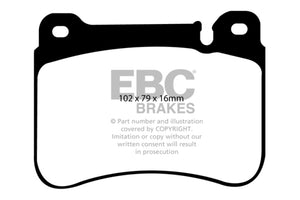 EBC 05-07 Mercedes-Benz C230 (W203) 2.5 Sport Sedan Yellowstuff Front Brake Pads