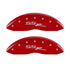 MGP 4 Caliper Covers Engraved Front & Rear SSR Red finish silver ch
