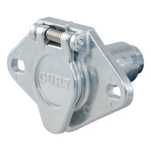 Curt 4-Way Round Connector Socket (Vehicle Side Packaged)