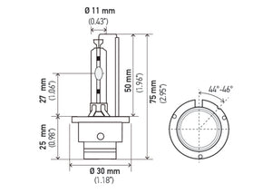 Hella Xenon D2S Bulb P32-2d 85V 35W 4300k