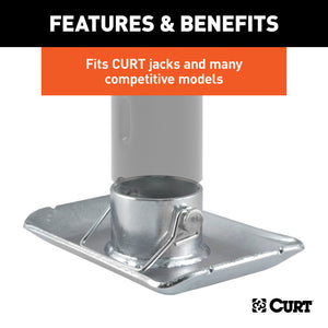 Curt Pin-On Jack Foot (Fits 2in Tube 2000lbs 1-11/16in Height)