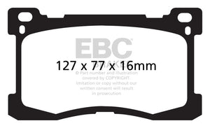 EBC 12+ Hyundai Equus 5.0 Yellowstuff Front Brake Pads