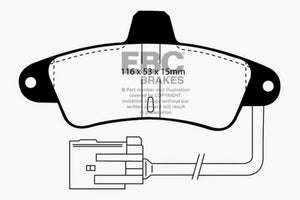 EBC 95-00 Ford Contour 2.0 Yellowstuff Rear Brake Pads