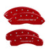 MGP 4 Caliper Covers Engraved Front & Rear With out stripes/Journey Red finish silver ch