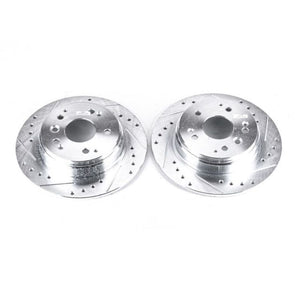 Power Stop 04-08 Acura TL Rear Evolution Drilled & Slotted Rotors - Pair