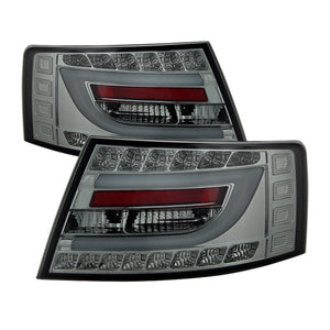 Spyder Audi A6 05-08 4Dr Sedan Only Light Bar LED Tail Lights Smke ALT-YD-AA605V2-LBLED-SM