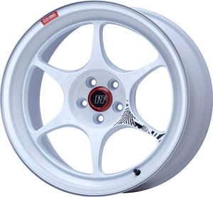 Enkei PF06 18x8.5in 5x114.3 BP 45mm Offset 75mm Bore White Machined Wheel