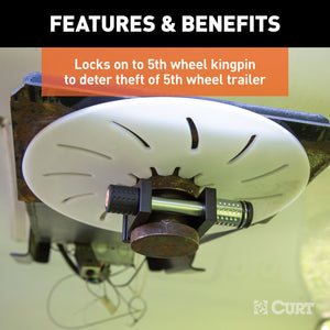 Curt 5th Wheel Kingpin Lock (Fits 2in Diameter Kingpin)