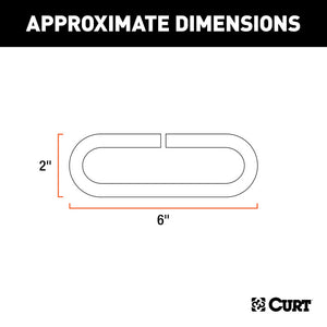 Curt Raw Steel Weld-On Safety Chain Loop (10000lbs Capacity)