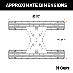 Curt X5 Gooseneck-to-5th-Wheel Adapter Plate for Double Lock