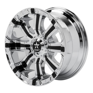 RBP 94R 20x9.0 5x127 BP / 5.5 BS 10mm Offset 78mm CB (Hub Centric) Chrome w/Black Inserts Wheel