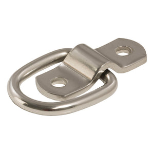 Curt 1in x 1-1/4in Surface-Mounted Tie-Down D-Ring (1200lbs Stainless)