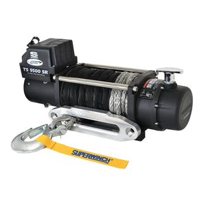 Superwinch 9500 LBS 12V DC 3/8in x 80ft Synthetic Rope Tiger Shark 9500 Winch