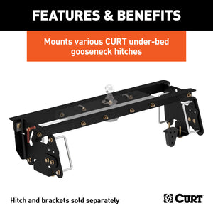 Curt 03-10 Dodge Ram 3500 Under-Bed Gooseneck Installation Brackets