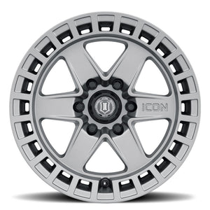 ICON Raider 17x8.5 6x135 6mm Offset 5in BS Titanium Wheel