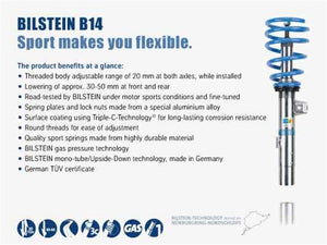 Bilstein B14 (PSS) 2016 Audi TT Quattro Suspension Kit