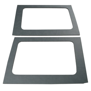 DEI 11-18 Jeep Wrangler JK 4-Door Boom Mat Rear Side Window Trim - 2 Piece - Gray Leather Look