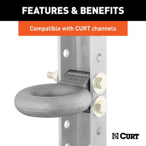 Curt Channel-Style Lunette Eye (12000lbs 3in I.D. Raw)