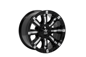 RBP 94R 18x9.0 5x139.7 BP / 5.5 BS 10mm Offset 78mm CB (Hub Centric) Black w/Chrome Inserts Wheel