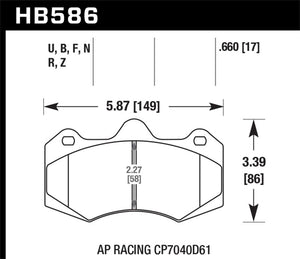 Hawk AP Racing CP7040 HP Plus Street Brake Pads