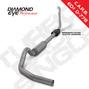 Diamond Eye KIT 4in TB SGL AL: 94-97 FORD 7.3L F250/F350 PWRSTROKE NFS W/ CARB EQUIV STDS