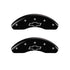 MGP Front set 2 Caliper Covers Engraved Front Bowtie Black finish silver ch